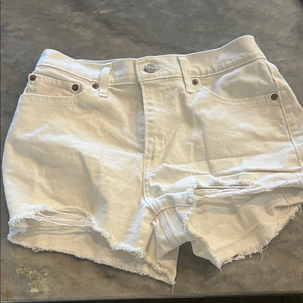 Levi's White Jean Shorts for Women